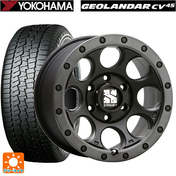 ミツビシ トライトン(GSRグレード)(LC2T)用 265/60R18 110V ヨコハマ ジオランダー CV G058 正規品 エムエルジェイ エクストリームJ XJ03 Flat Black Smoke 新品サマータイヤホイール 4本セット