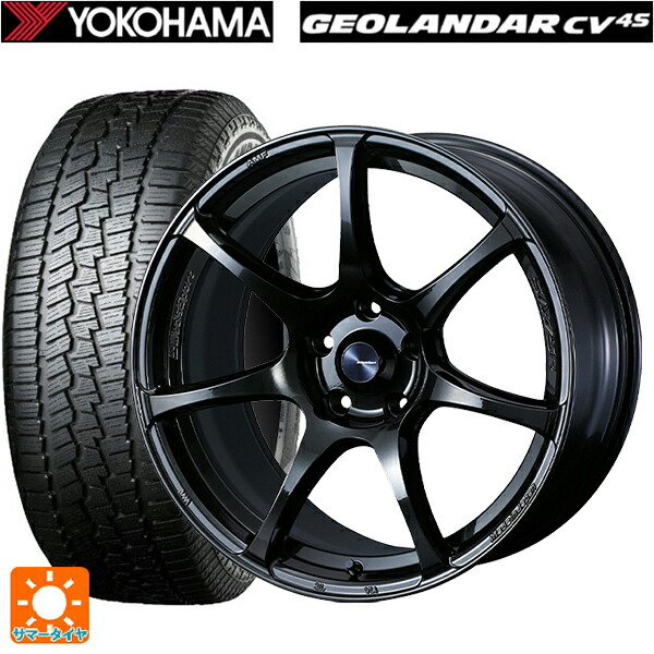 トヨタ ヤリスクロス(10系)用 215/50R18 92V ヨコハマ ジオランダー CV G058 正規品 ウェッズ ウェッズスポーツ SA75R HBC2 新品サマータイヤホイール 4本セット