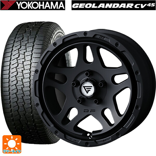 ミツビシ デリカD:5(3DA系)用 215/70R16 100H ヨコハマ ジオランダー CV G058 正規品 エクシズルライン デルタフォース オーバーランダー # マットブラック 新品サマータイヤホイール 4本セット