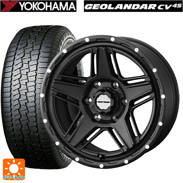 トヨタ ランドクルーザープラド(150系)用 265/60R18 110V ヨコハマ ジオランダー CV G058 正規品 ウェッズ マッドヴァンス07 FULL MAT BLACK 新品サマータイヤホイール 4本セット