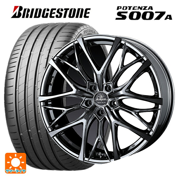 トヨタ ノア(90系)用 215/45R18 93Y XL ブリヂストン ポテンザ S007A 正規品 ウェッズ クレンツェ ウィーバル 100 エボ SBCポリッシュ 新品サマータイヤホイール 4本セット|タイヤホイール専門店コニシタイヤ