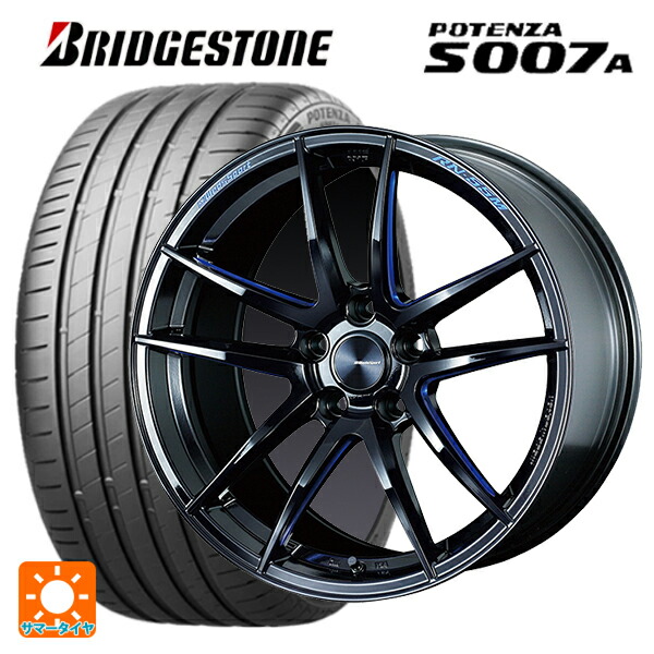225/40R19 93Y XL ブリヂストン ポテンザ S007A 正規品 ウェッズ ウェッズスポーツ RN55M BBM 19-8J 国産車用 サマータイヤホイール4本セット