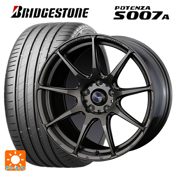 スバル BRZ(ZD8)用 215/40R18 89Y XL ブリヂストン ポテンザ S007A 正規品 ウェッズ ウェッズスポーツ SA99R EJ-BRONZE 新品サマータイヤホイール 4本セット