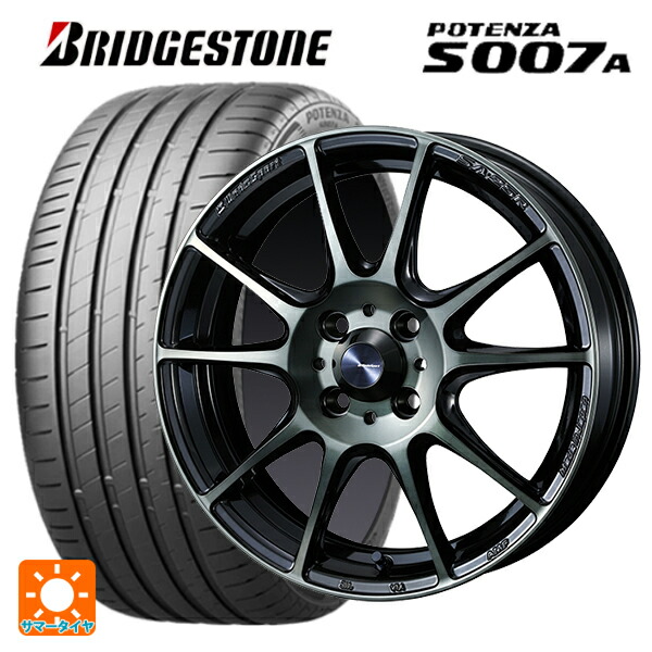215/50R17 91W ブリヂストン ポテンザ S007A 正規品 ウェッズ ウェッズスポーツ SA25R WBC 17-7J 国産車用 サマータイヤホイール4本セット|タイヤホイール専門店コニシタイヤ