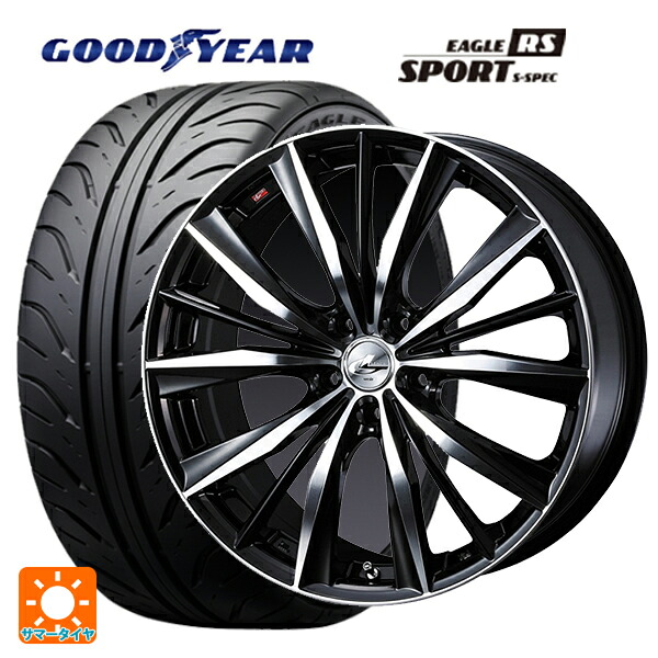 ホンダ ステップワゴン(RP6~8)用 225/40R18 88W グッドイヤー イーグル RS スポーツ S-スペック ウェッズ レオニス VX # BKMC 新品サマータイヤホイール 4本セット