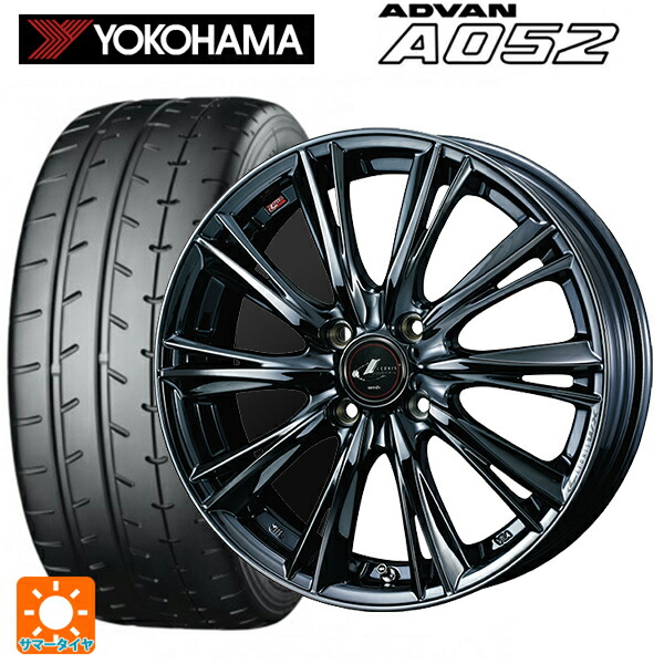 195/50R16 88W XL ヨコハマ アドバン A052 正規品 ウェッズ レオニス WX BMC1 16-6J 国産車用 サマータイヤホイール4本セット