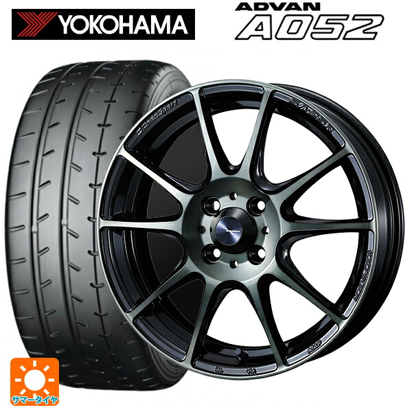 トヨタ ヤリス(10系)用 195/55R15 89V XL ヨコハマ アドバン A052 正規品 ウェッズ ウェッズスポーツ SA25R WBC 新品サマータイヤホイール 4本セット