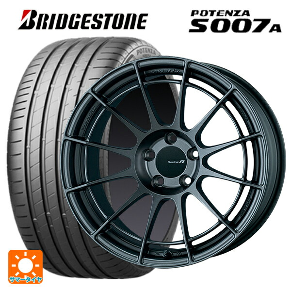 235/45R18 98Y XL ブリヂストン ポテンザ S007A 正規品 エンケイ レーシングレボリューション NT03RR マットダークガンメタリック 18-8J 国産車用 サマータイヤホイール4本セット