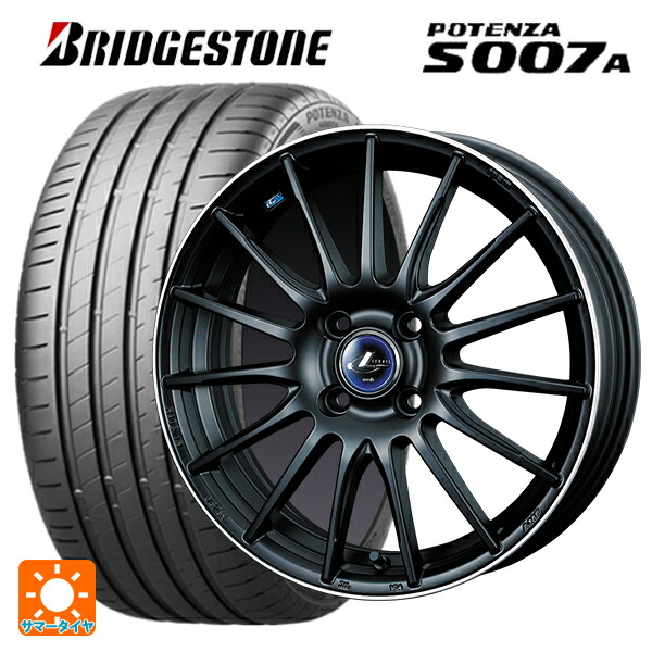 ニッサン ノートオーラ(E13)用 205/50R17 93Y XL ブリヂストン ポテンザ S007A 正規品 ウェッズ レオニス ナヴィア05 MBP 新品サマータイヤホイール 4本セット