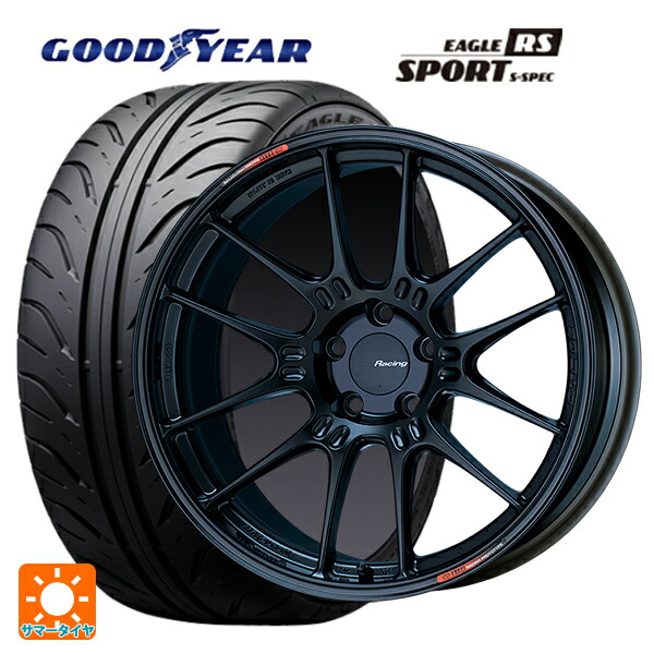 ホンダ ステップワゴン(RP6~8)用 225/40R18 88W グッドイヤー イーグル RS スポーツ S-スペック エンケイ レーシング GTC02 マットブラック 新品サマータイヤホイール 4本セット
