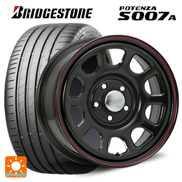 205/55R16 94W XL ブリヂストン ポテンザ S007A 正規品 エムエルジェイ デイトナ SS Black 16-7J 国産車用 サマータイヤホイール4本セット｜タイヤホイール専門店コニシタイヤ