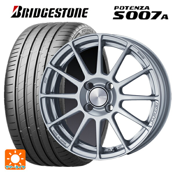 トヨタ ヤリス(10系)用 205/50R16 87V ブリヂストン ポテンザ S007A 正規品 エンケイ パフォーマンスライン PF03 スパークルシルバー 新品サマータイヤホイール 4本セット