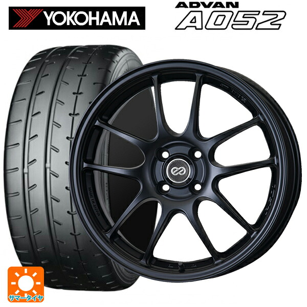 トヨタ ヤリス(10系)用 205/50R16 91W XL ヨコハマ アドバン A052 正規品 エンケイ パフォーマンスライン PF01 マットブラック 新品サマータイヤホイール 4本セット