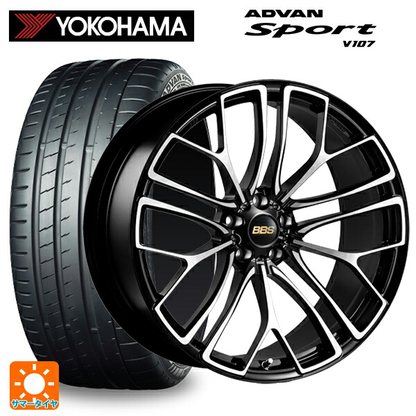 トヨタ アルファード(30系)用 245/35R21 96Y XL ヨコハマ アドバンスポーツ V107 正規品 BBS RE-X BKD 新品サマータイヤホイール 4本セット