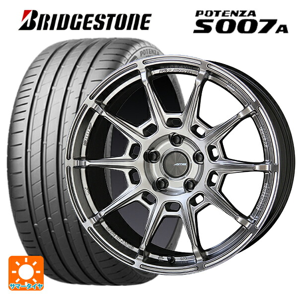 トヨタ GRカローラ(4BA-GZEA14H)用 255/35R18 94Y XL ブリヂストン ポテンザ S007A 正規品 共豊 ガレルナ レフィーノ made by エンケイ HS 新品サマータイヤホイール 4本セット
