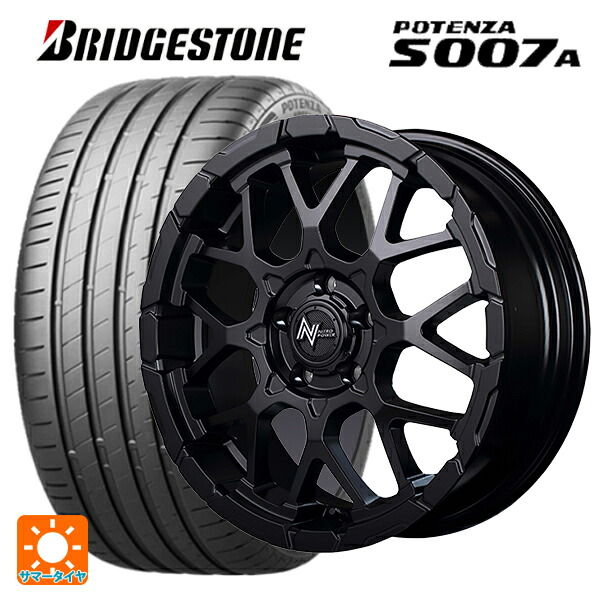 225/45R18 95Y XL ブリヂストン ポテンザ S007A 正規品 エムアイディー ナイトロパワー M28バレットエス セミグロスブラック 18-7J 国産車用 サマータイヤホイール4本セット｜タイヤホイール専門店コニシタイヤ