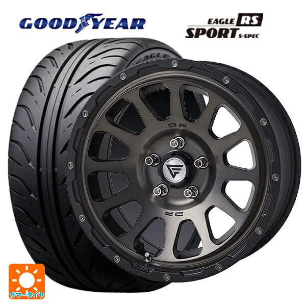 205/55R16 89V グッドイヤー イーグル RS スポーツ S-スペック エクシズルライン デルタフォース オーバル マットスモークポリッシュ 16-7J 国産車用 サマータイヤホイール4本セット