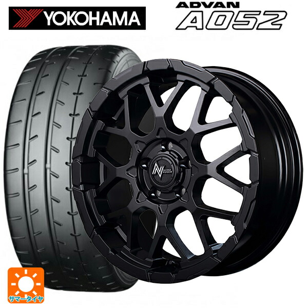 225/40R18 92Y XL ヨコハマ アドバン A052 正規品 エムアイディー ナイトロパワー M28バレットエス セミグロスブラック 18-7J 国産車用 サマータイヤホイール4本セット