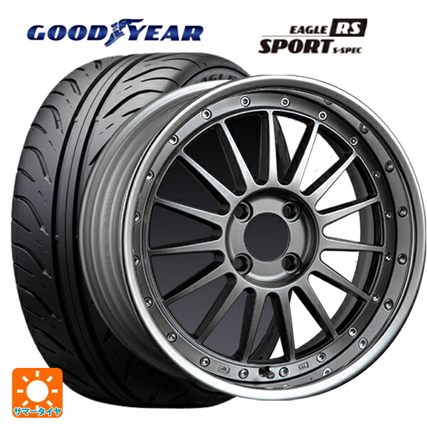225/45R17 90W グッドイヤー イーグル RS スポーツ S-スペック タナベ SSR プロフェッサー TF1R チタンシルバー 17-7J 国産車用 サマータイヤホイール4本セット