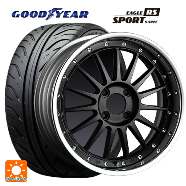 225/45R17 90W グッドイヤー イーグル RS スポーツ S-スペック タナベ SSR プロフェッサー TF1R フラットブラック 17-7J 国産車用 サマータイヤホイール4本セット