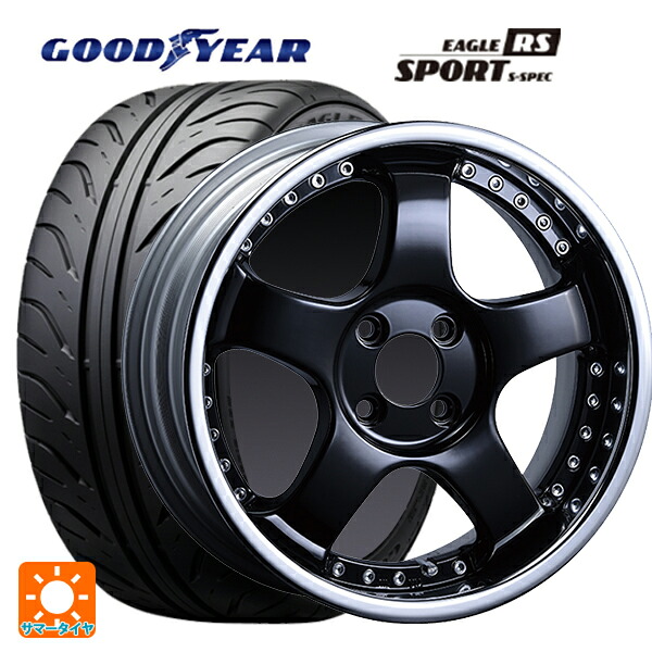 225/45R17 90W グッドイヤー イーグル RS スポーツ S-スペック タナベ SSR プロフェッサー SP1R ブラック 17-7J 国産車用 サマータイヤホイール4本セット