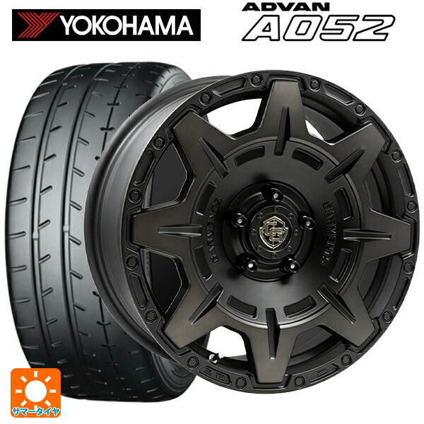 215/45R17 91W XL ヨコハマ アドバン A052 正規品 ウェッズ クロスオーバー ガーメンツ スタイルM マットブラッククリア 17-7J 国産車用 サマータイヤホイール4本セット|タイヤホイール専門店コニシタイヤ