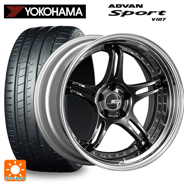 225/40R19 93Y XL ヨコハマ アドバンスポーツ V107 正規品 タナベ SSR プロフェッサー SPX プリズムダークガンメタ 19-8J 国産車用 サマータイヤホイール4本セット|タイヤホイール専門店コニシタイヤ