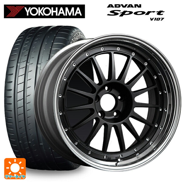 225/40R18 92Y XL ヨコハマ アドバンスポーツ V107 正規品 タナベ SSR プロフェッサー TF1 フラットブラック 18-7J 国産車用 サマータイヤホイール4本セット