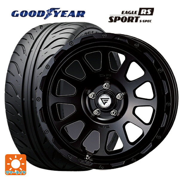 225/40R18 88W グッドイヤー イーグル RS スポーツ S-スペック エクシズルライン デルタフォース オーバル FF サテンブラック 18-8J 国産車用 サマータイヤホイール4本セット 213,710円