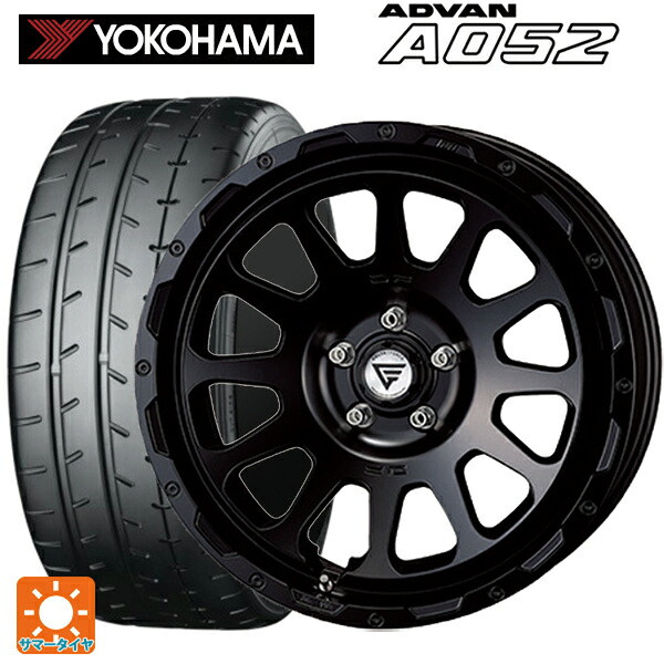 225/40R18 92Y XL ヨコハマ アドバン A052 正規品 エクシズルライン デルタフォース オーバル FF サテンブラック 18-8J 国産車用 サマータイヤホイール4本セット｜タイヤホイール専門店コニシタイヤ