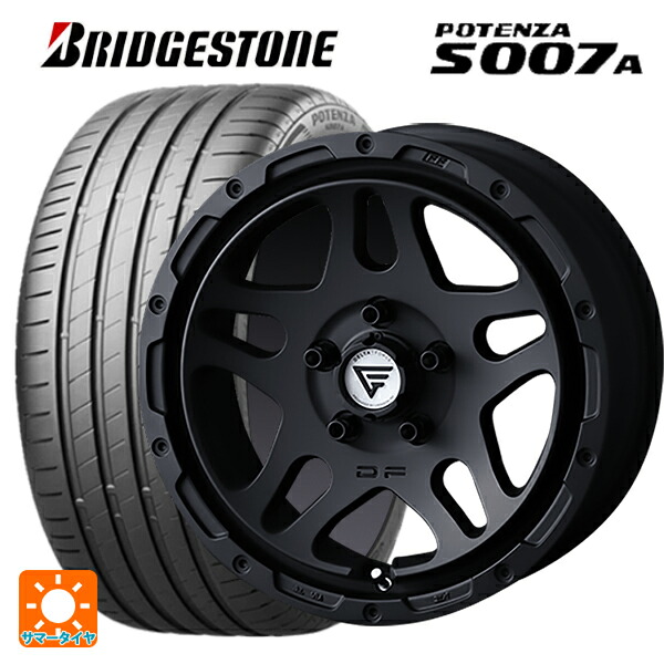 215/55R17 94W ブリヂストン ポテンザ S007A 正規品 エクシズルライン デルタフォース オーバーランダー マットブラック 17-7J 国産車用 サマータイヤホイール4本セット