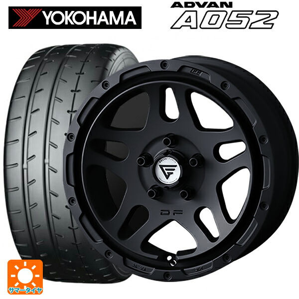 235/45R17 97W XL ヨコハマ アドバン A052 正規品 エクシズルライン デルタフォース オーバーランダー # マットブラック 17-7J 国産車用 サマータイヤホイール4本セット|タイヤホイール専門店コニシタイヤ