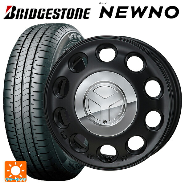 165/65R15 81S ブリヂストン ニューノ 正規品 # ジャパン三陽 モンツァ ピエディーノ セミグロスブラック 15-4.5J 国産車用 サマータイヤホイール4本セット|タイヤホイール専門店コニシタイヤ