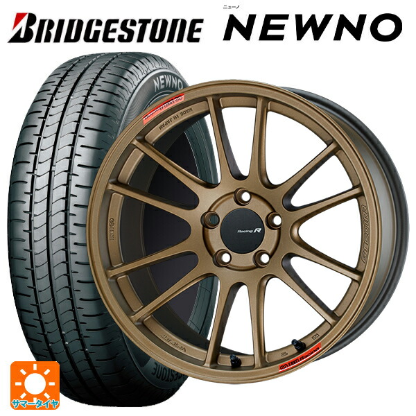 トヨタ GRヤリス(PA系)用 235/40R18 95W XL ブリヂストン ニューノ 正規品 # エンケイ レーシングレボリューション GTC01RR チタニウムゴールド 新品サマータイヤホイール 4本セット|タイヤホイール専門店コニシタイヤ