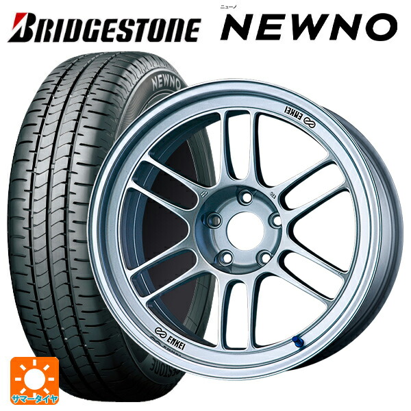 トヨタ ヴォクシー(90系)用 215/45R18 93W XL ブリヂストン ニューノ 正規品 # エンケイ レーシング RPF1 シルバー 新品サマータイヤホイール 4本セット