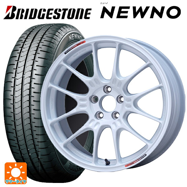 215/60R17 96H ブリヂストン ニューノ 正規品 # エンケイ レーシング GTC02 For GR86 / BRZ Cup White 17-7.5J 国産車用 サマータイヤホイール4本セット|タイヤホイール専門店コニシタイヤ