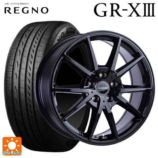 ミニ ミニクロスオーバー(F60)用 225/55R17 97W ブリヂストン レグノ GR-X3 正規品 阿部商会 ユーロデザイン スウィンドン グロスブラック 新品サマータイヤホイール 4本セット|タイヤホイール専門店コニシタイヤ