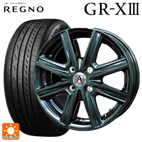 在庫有 185/60R16 86H ブリヂストン レグノ GR-X3 正規品 テクノピア アフロディーテ MZ ディープメタル 16-6J 国産車用 サマータイヤホイール4本セット