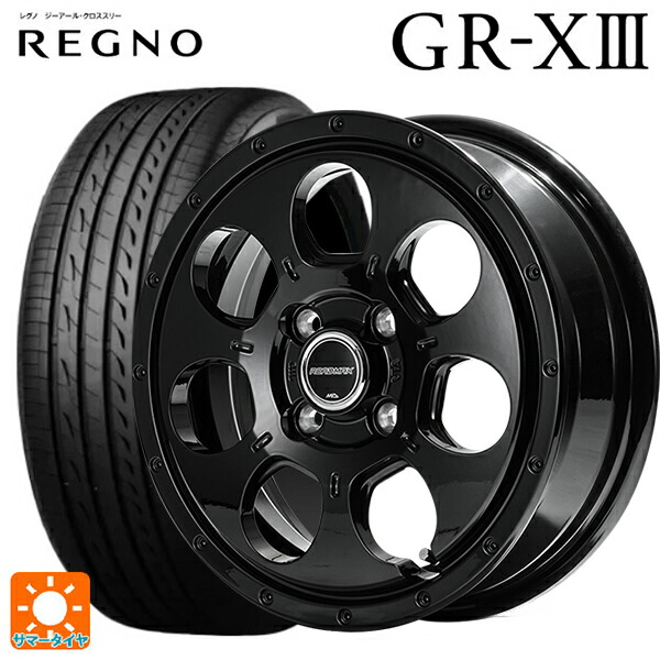 スズキ ハスラー(MR52/92S)用 165/65R14 79S ブリヂストン レグノ GR-X3 正規品 エムアイディー MIDホイール マッドエージェント セミグロスブラック 新品サマータイヤホイール 4本セット