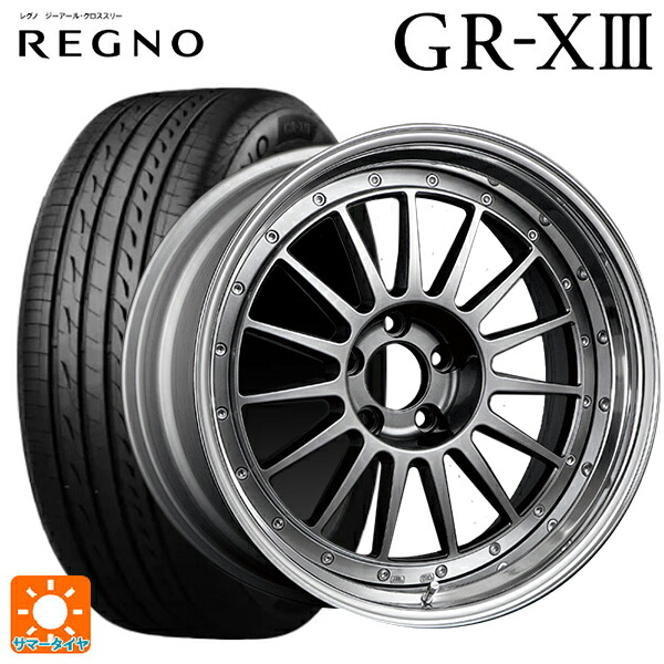 235/50R18 101V XL ブリヂストン レグノ GR-X3 正規品 タナベ SSR プロフェッサー TF1 チタンシルバー 18-8J 国産車用 サマータイヤホイール4本セット