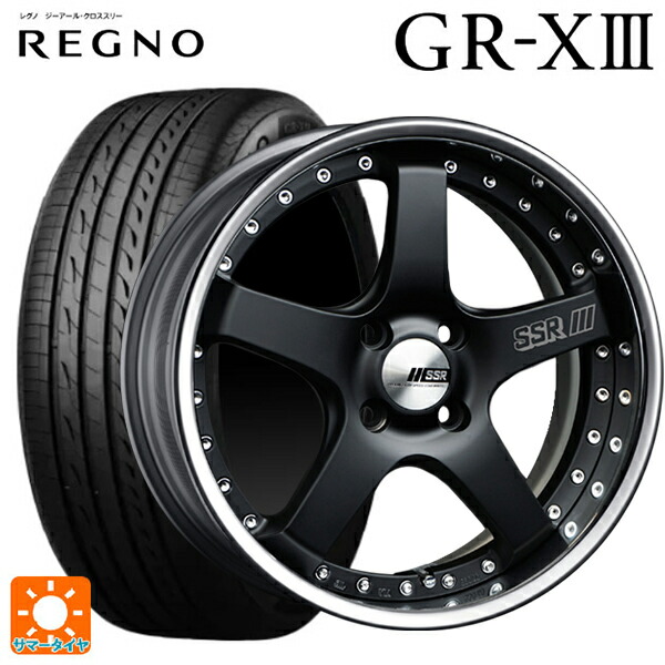 195/60R17 90H ブリヂストン レグノ GR-X3 正規品 # タナベ SSR プロフェッサー SP4R フラットブラック 17-6J 国産車用 サマータイヤホイール4本セット