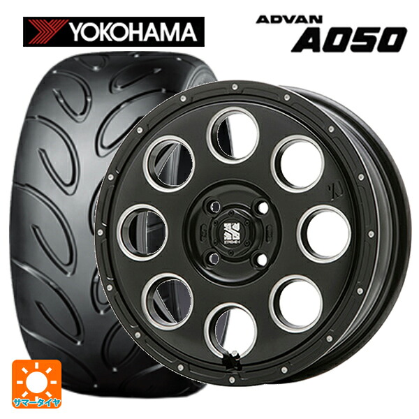 165/50R15 73V ヨコハマ アドバン A050 コンパウンド M 正規品 エムエルジェイ エクストリームJ KK03 Black Milled 15-4.5J 国産車用 サマータイヤホイール4本セット