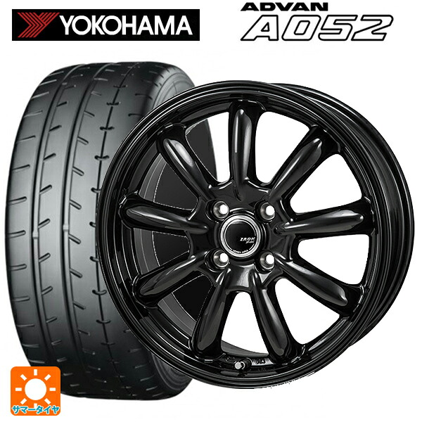 トヨタ ヤリス(10系)用 205/50R16 91W XL ヨコハマ アドバン A052 正規品 ジャパン三陽 ザック JP209 グロスブラック 新品サマータイヤホイール 4本セット