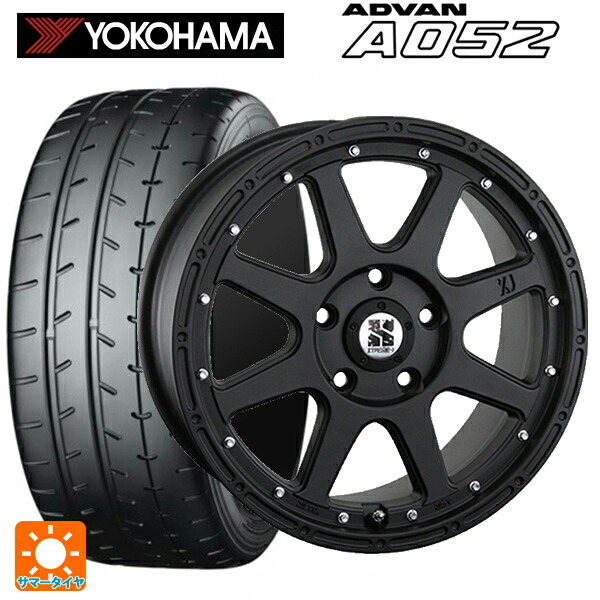 245/40R18 97Y XL ヨコハマ アドバン A052 正規品 エムエルジェイ エクストリームJ Flat Black 18-8J 国産車用 サマータイヤホイール4本セット