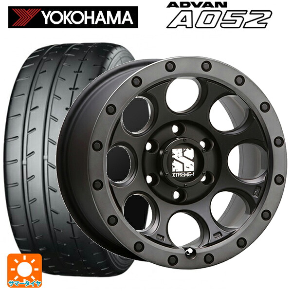 235/45R18 98Y XL ヨコハマ アドバン A052 正規品 エムエルジェイ エクストリームJ XJ03 Flat Black Smoke 18-8J 国産車用 サマータイヤホイール4本セット