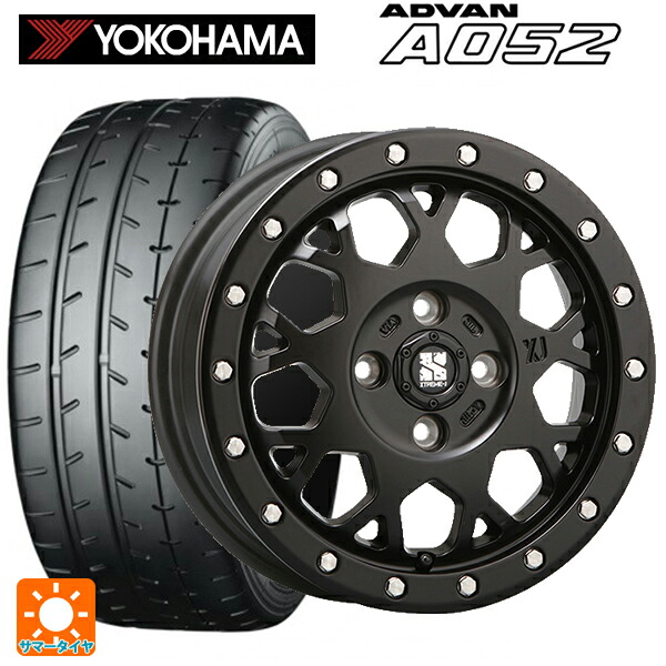 195/50R16 88W XL ヨコハマ アドバン A052 正規品 エムエルジェイ エクストリームJ XJ04 Satin Black 16-6.5J 国産車用 サマータイヤホイール4本セット