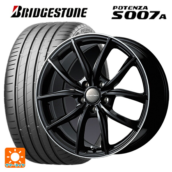 トヨタ アルファード(30系)用 245/40R20 99Y XL ブリヂストン ポテンザ S007A 正規品 ユーロテック MPライン マットブラック/リムポリッシュ 新品サマータイヤホイール 4本セット｜タイヤホイール専門店コニシタイヤ