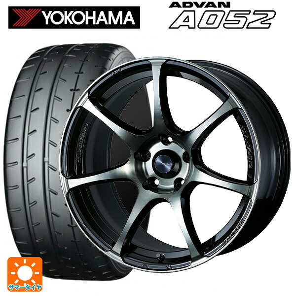 スバル WRX S4(VBH)用 255/40R18 99Y XL ヨコハマ アドバン A052 正規品 ウェッズ ウェッズスポーツ SA75R WBC 新品サマータイヤホイール 4本セット