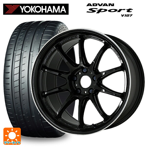 235/35R19 91Y XL ヨコハマ アドバンスポーツ V107 正規品 ワーク エモーション ZR10 BLKLC 19-8.5J 国産車用 サマータイヤホイール4本セット