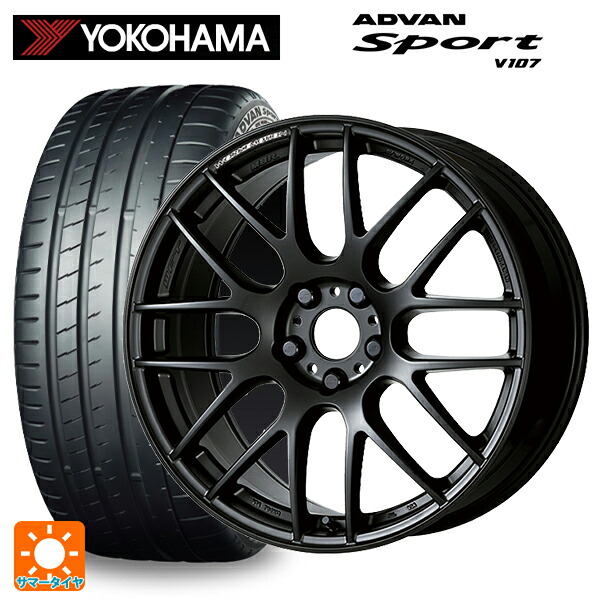 225/40R19 93Y XL ヨコハマ アドバンスポーツ V107 正規品 ワーク エモーション M8R MBL 19-8.5J 国産車用 サマータイヤホイール4本セット